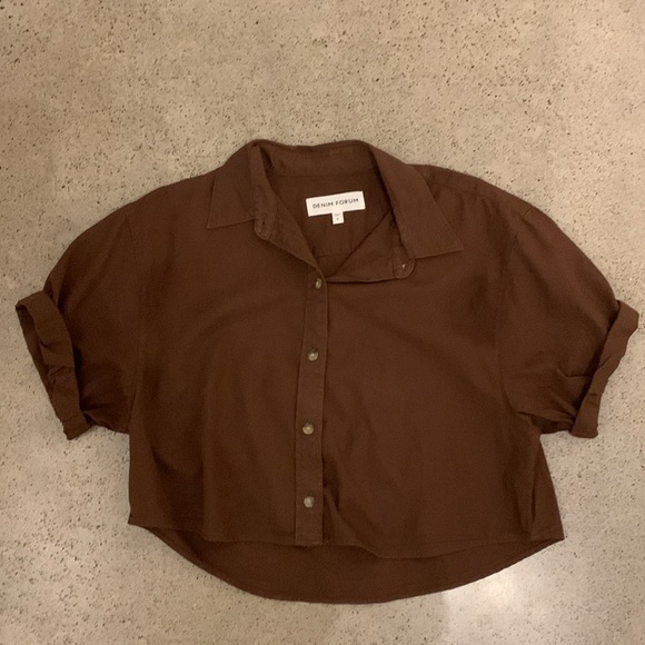 The Jane Cropped Shirt (button-up denim shirt) - Picture 4 of 5